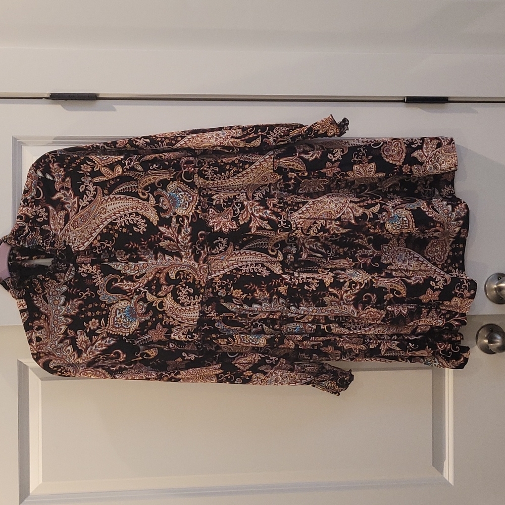 By Anthropologie Paisley Long Sleeve Dress size XS